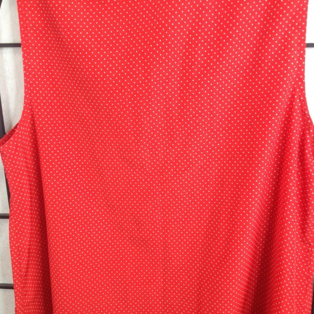 UK2LA Polka Dot Shirt Sleeveless Blouse Red Large - Picture 6 of 8